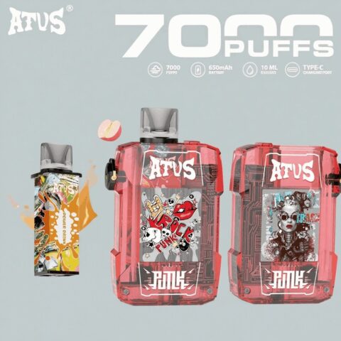 DE012 7000 Puffs Disposable Vapes with rechargeable and adjustable airflow ATVS Vape