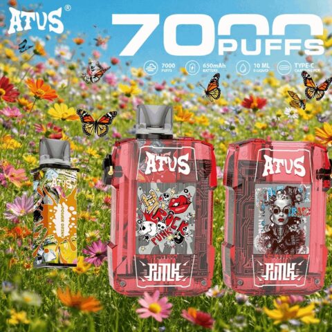 DE012 7000 Puffs Disposable Vapes with rechargeable and adjustable airflow ATVS Vape