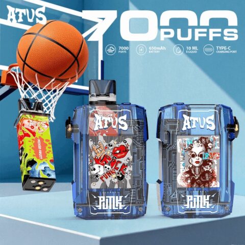 DE012 7000 Puffs Disposable Vapes with rechargeable and adjustable airflow ATVS Vape