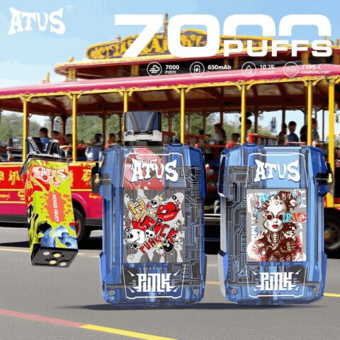 DE012 7000 Puffs Disposable Vapes with rechargeable and adjustable airflow ATVS Vape