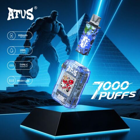 DE012 7000 Puffs Disposable Vapes with rechargeable and adjustable airflow ATVS Vape