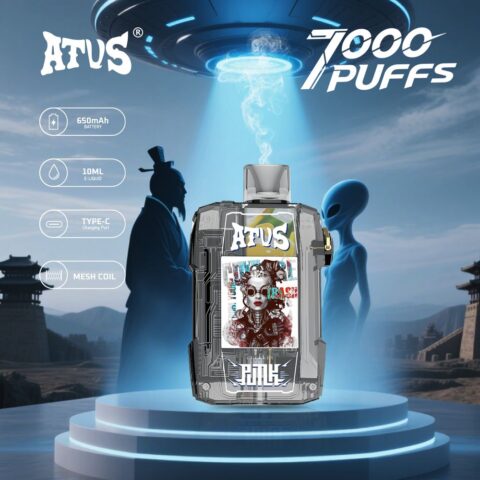 DE012 7000 Puffs Disposable Vapes with rechargeable and adjustable airflow ATVS Vape
