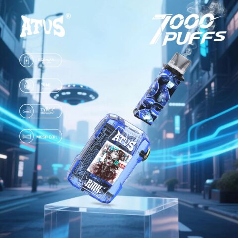 DE012 7000 Puffs Disposable Vapes with rechargeable and adjustable airflow ATVS Vape