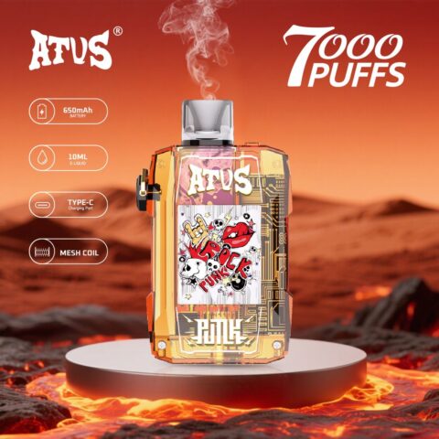 DE012 7000 Puffs Disposable Vapes with rechargeable and adjustable airflow ATVS Vape