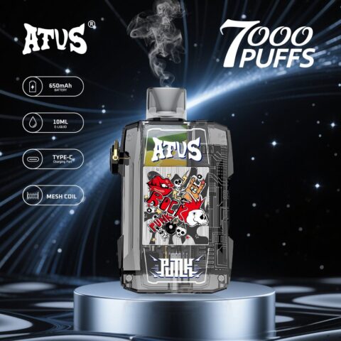 DE012 7000 Puffs Disposable Vapes with rechargeable and adjustable airflow ATVS Vape