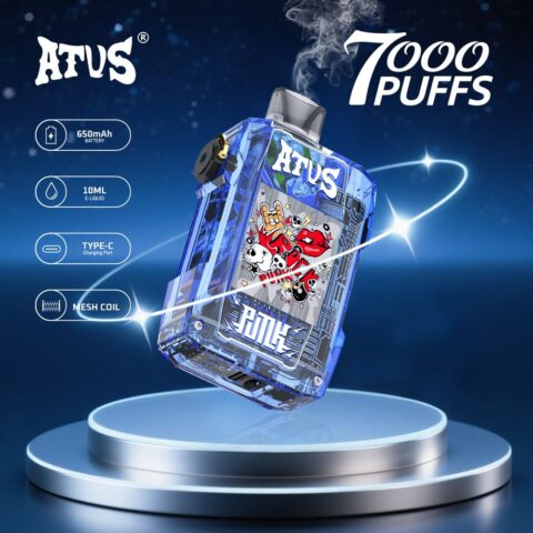 DE012 7000 Puffs Disposable Vapes with rechargeable and adjustable airflow ATVS Vape