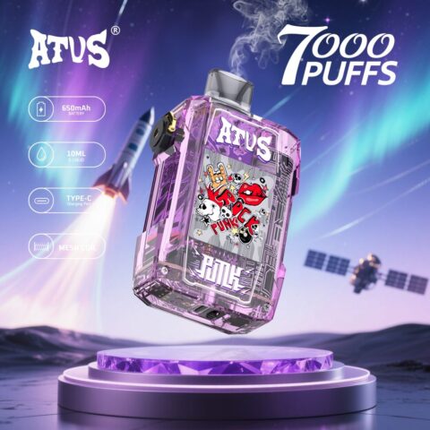 DE012 7000 Puffs Disposable Vapes with rechargeable and adjustable airflow ATVS Vape