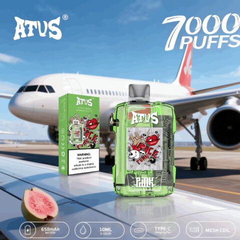 DE012 7000 Puffs Disposable Vapes with rechargeable and adjustable airflow ATVS Vape
