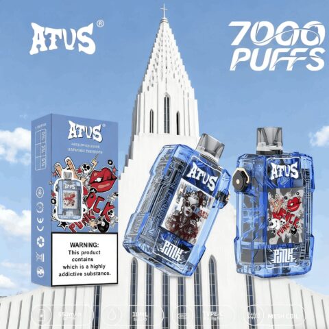 DE012 7000 Puffs Disposable Vapes with rechargeable and adjustable airflow ATVS Vape
