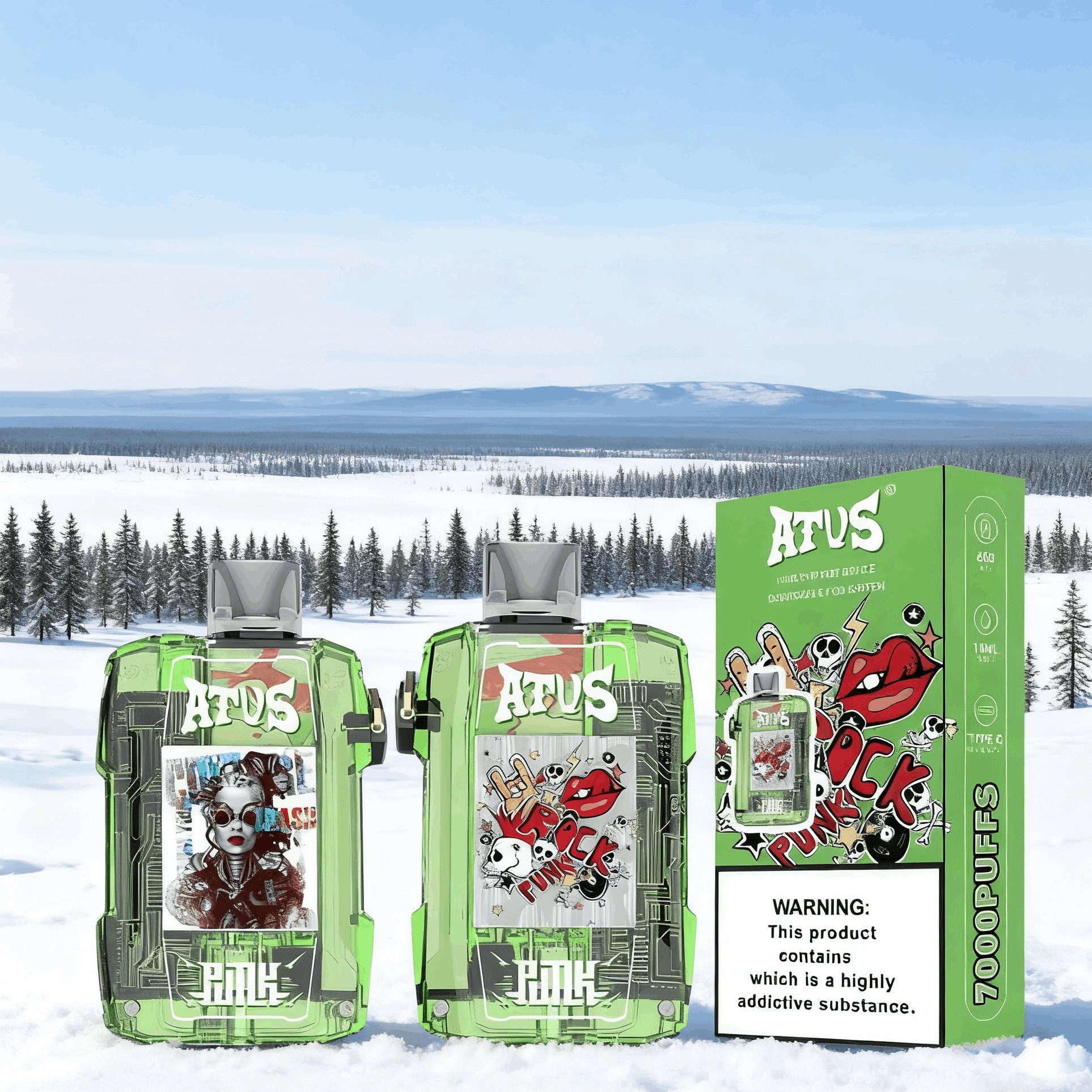 DE012 7000 Puffs Disposable Vapes with rechargeable and adjustable airflow ATVS Vape