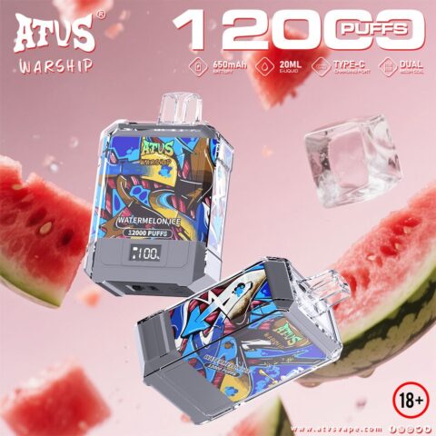 DE013A 12000 Puffs Disposable Vapes with LED display screen and adjustable airflow ATVS Vape