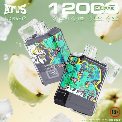 DE013A 12000 Puffs Disposable Vapes with LED display screen and adjustable airflow ATVS Vape