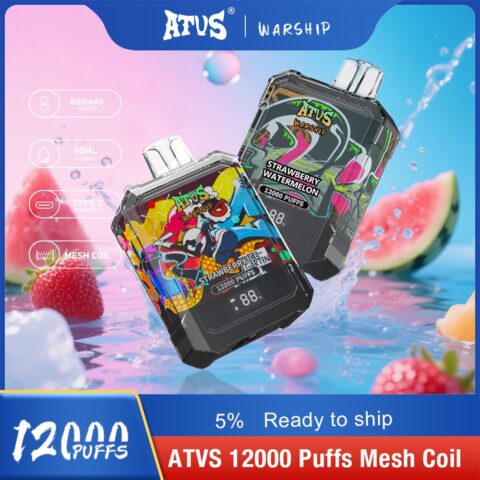 DE013A 12000 Puffs Disposable Vapes with LED display screen and adjustable airflow ATVS Vape