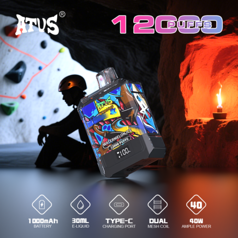 DE013A 12000 Puffs Disposable Vapes with LED display screen and adjustable airflow ATVS Vape