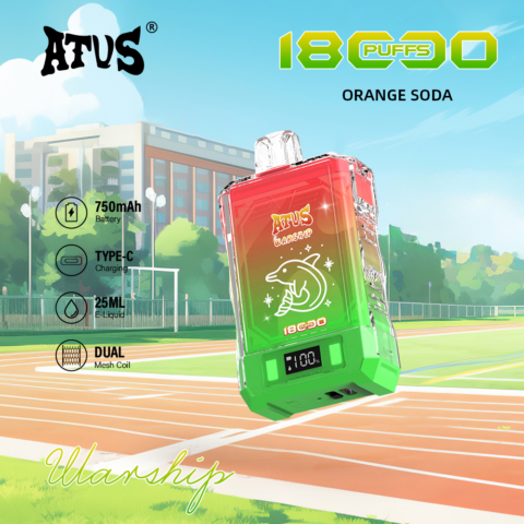 DE015 18000 Puffs Disposable Vape with LED display screen and adjustable airflow rechargeable ATVS Vape