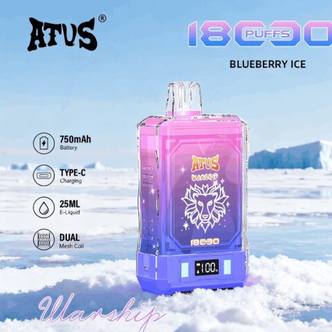 DE015 18000 Puffs Disposable Vape with LED display screen and adjustable airflow rechargeable ATVS Vape