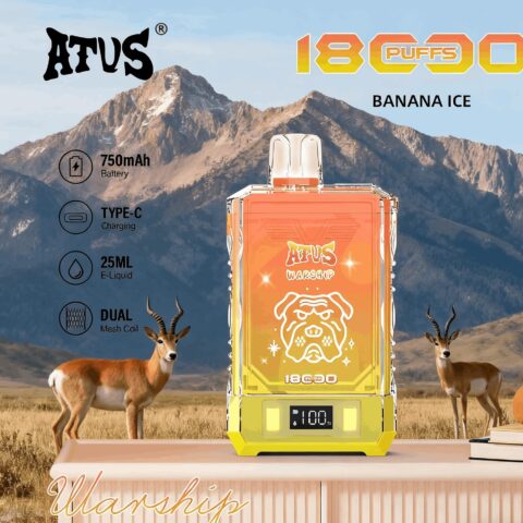 DE015 18000 Puffs Disposable Vape with LED display screen and adjustable airflow rechargeable ATVS Vape