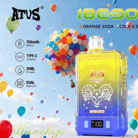 DE015 18000 Puffs Disposable Vape with LED display screen and adjustable airflow rechargeable ATVS Vape