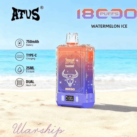 DE015 18000 Puffs Disposable Vape with LED display screen and adjustable airflow rechargeable ATVS Vape