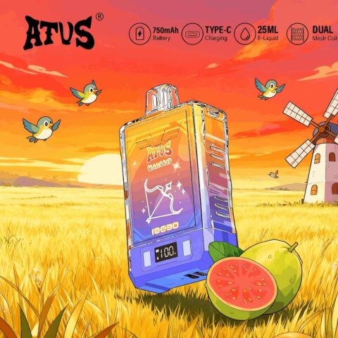 DE015 18000 Puffs Disposable Vape with LED display screen and adjustable airflow rechargeable ATVS Vape