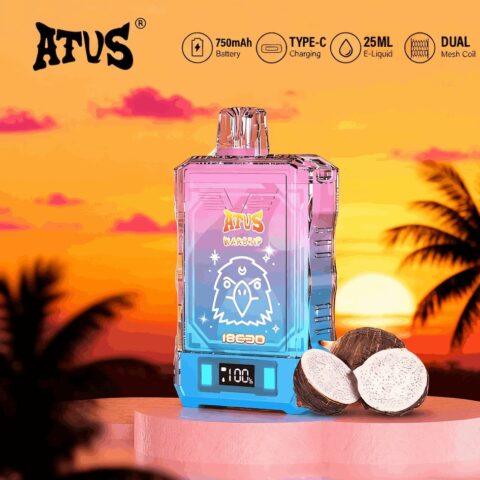 DE015 18000 Puffs Disposable Vape with LED display screen and adjustable airflow rechargeable ATVS Vape