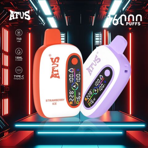 DE016 16000 Puffs Disposable Vape with LED display screen and adjustable airflow rechargeable ATVS Vape