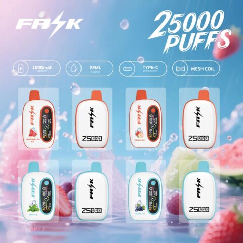 DE016 25000 Puffs Disposable Vape with LED display screen and adjustable airflow rechargeable ATVS Vape