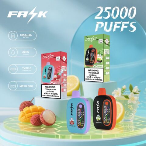 DE016 25000 Puffs Disposable Vape with LED display screen and adjustable airflow rechargeable ATVS Vape