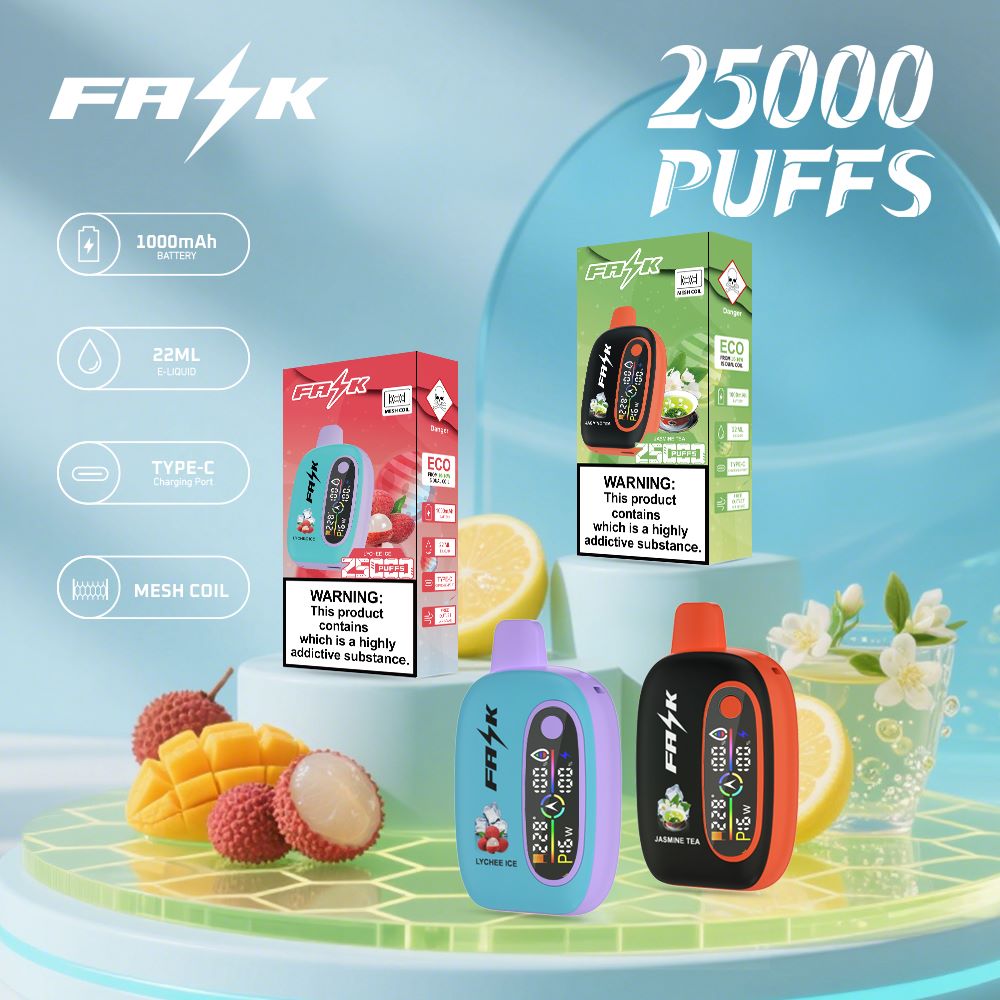 DE016 25000 Puffs Disposable Vape with LED display screen and adjustable airflow rechargeable ATVS Vape