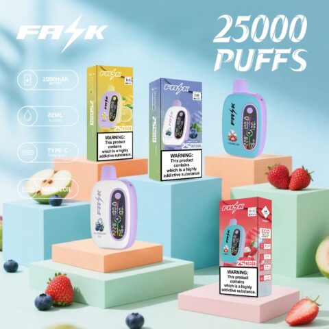 DE016 25000 Puffs Disposable Vape with LED display screen and adjustable airflow rechargeable ATVS Vape