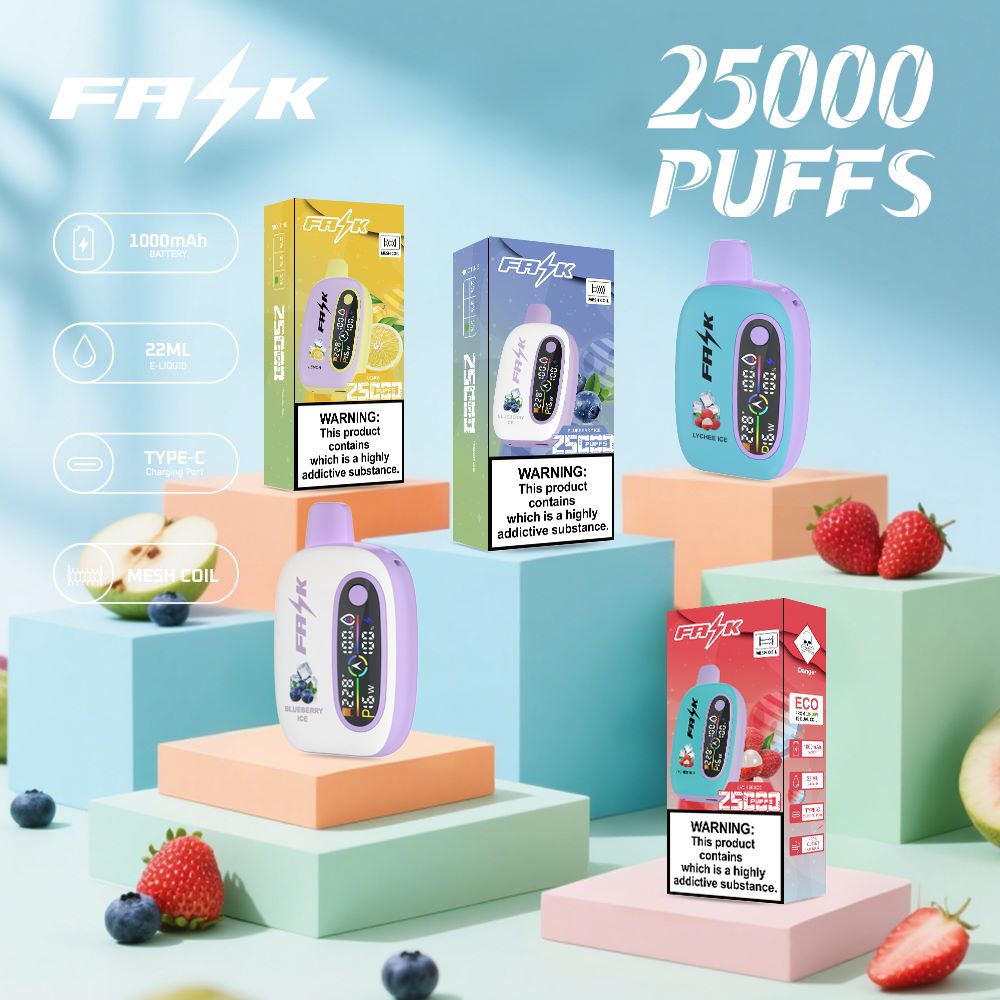 DE016 25000 Puffs Disposable Vape with LED display screen and adjustable airflow rechargeable ATVS Vape