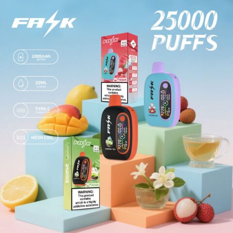 DE016 25000 Puffs Disposable Vape with LED display screen and adjustable airflow rechargeable ATVS Vape