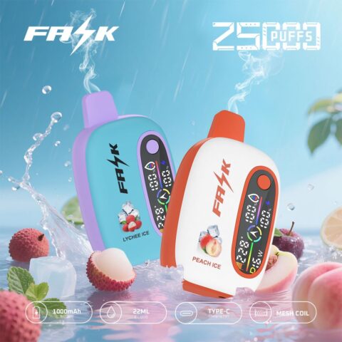 DE016 25000 Puffs Disposable Vape with LED display screen and adjustable airflow rechargeable ATVS Vape