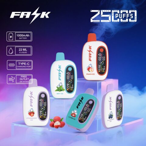 DE016 25000 Puffs Disposable Vape with LED display screen and adjustable airflow rechargeable ATVS Vape