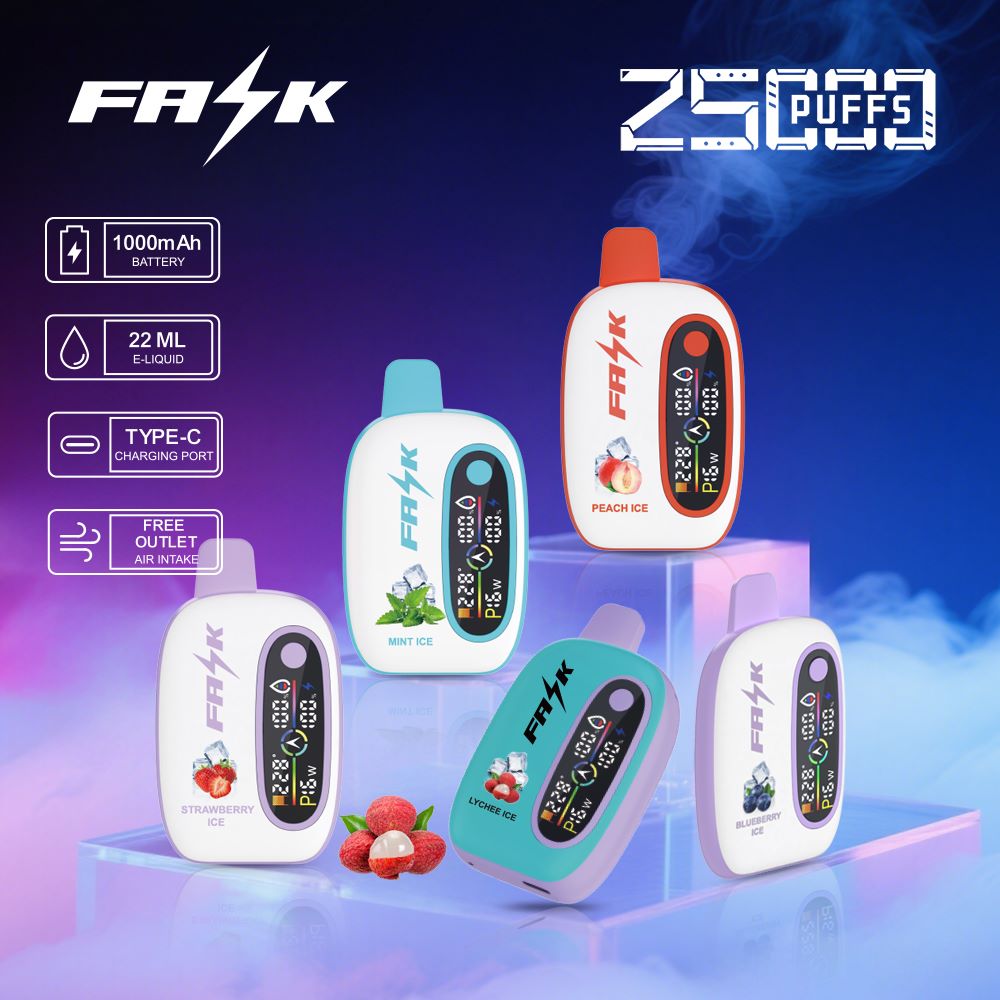 DE016 25000 Puffs Disposable Vape with LED display screen and adjustable airflow rechargeable ATVS Vape