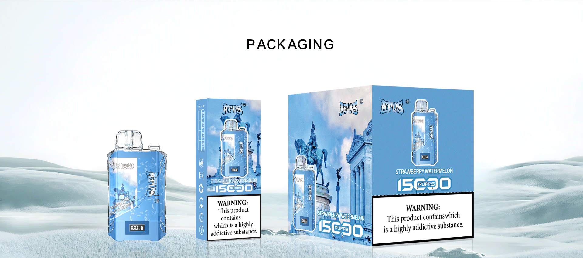 DE017 15000 Puffs Disposable Vape with LED display screen and adjustable airflow rechargeable ATVS Vape