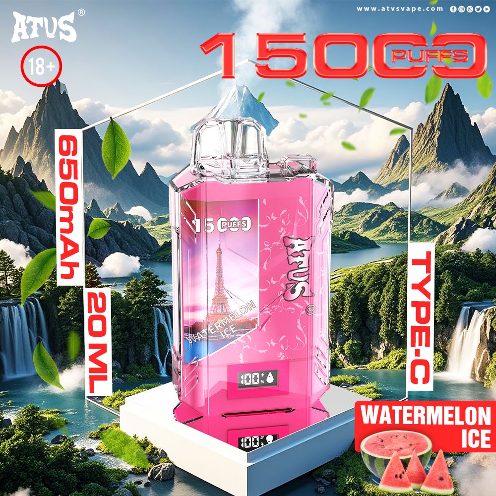 DE017 15000 Puffs Disposable Vape With LED display screen and adjustable airflow rechargeable