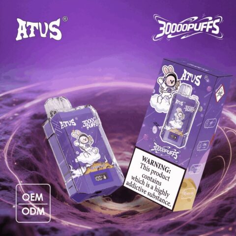 DE017 30000 Puffs Disposable Vape with LED display screen and adjustable airflow rechargeable ATVS Vape