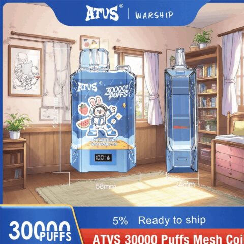 DE017 30000 Puffs Disposable Vape with LED display screen and adjustable airflow rechargeable ATVS Vape