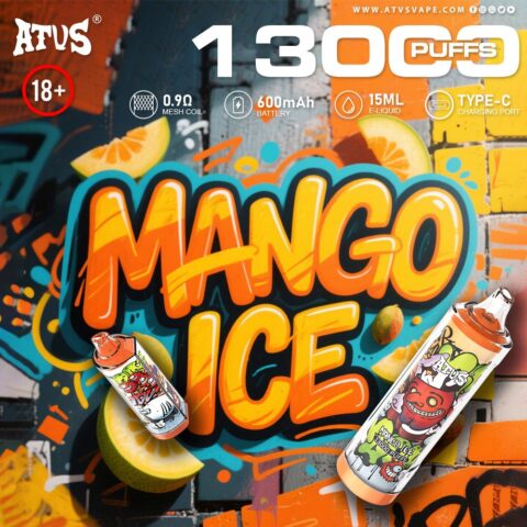 DE018 13000 Puffs Disposable Vape with rechargeable ATVS Vape