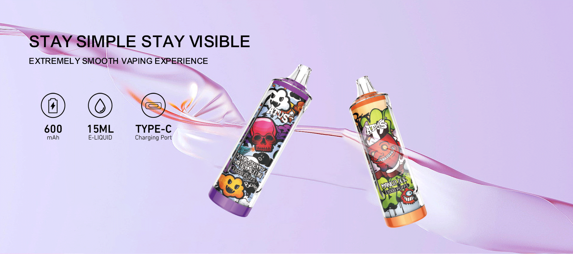 DE018 13000 Puffs Disposable Vape with rechargeable ATVS Vape
