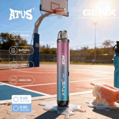 DE020 Refillable Pod Kit System Device with Adjustable Airflow MTL RDL ATVS Vape