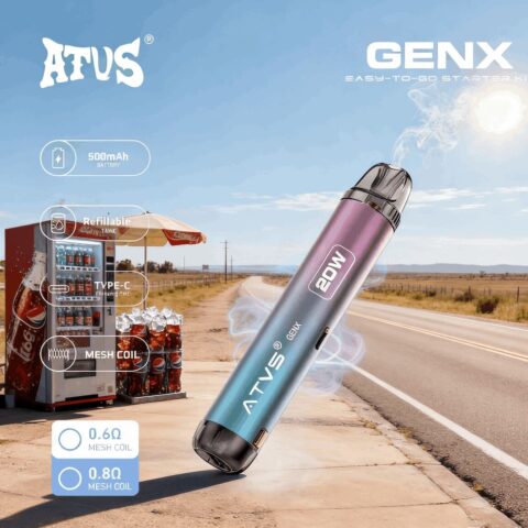 DE020 Refillable Pod Kit System Device with Adjustable Airflow MTL RDL ATVS Vape