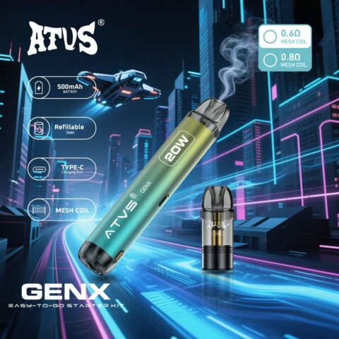 DE020 Refillable Pod Kit System Device with Adjustable Airflow MTL RDL ATVS Vape