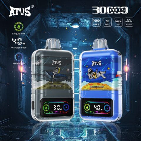 DE021 30000 Puffs Disposable Vape with LED display screen and adjustable airflow MTL DTL ATVS Vape