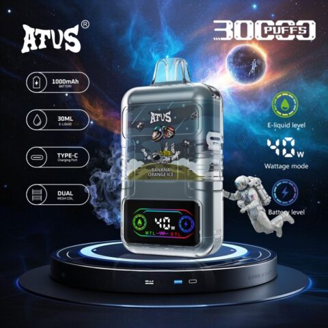 DE021 30000 Puffs Disposable Vape with LED display screen and adjustable airflow MTL DTL