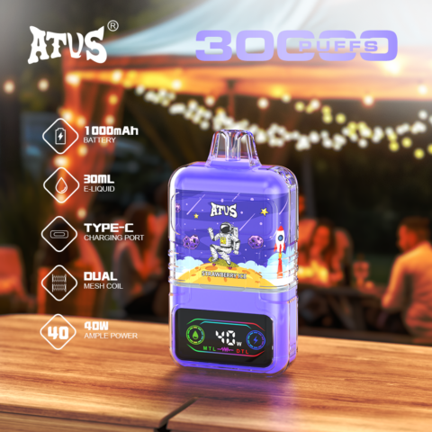 DE021 30000 Puffs Disposable Vape with LED display screen and adjustable airflow MTL DTL
