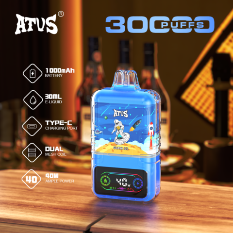 DE021 30000 Puffs Disposable Vape with LED display screen and adjustable airflow MTL DTL