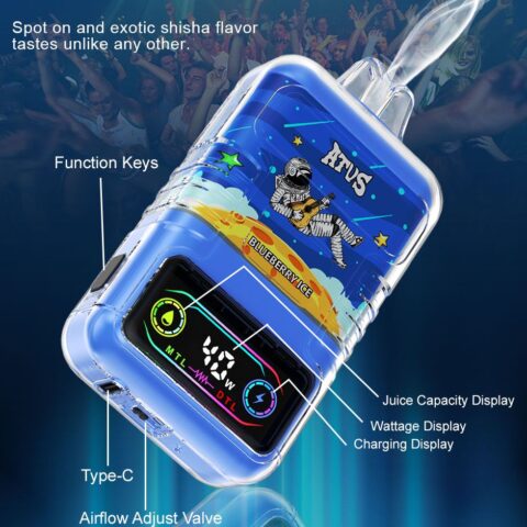 DE021 30000 Puffs Disposable Vape with LED display screen and adjustable airflow MTL DTL ATVS Vape