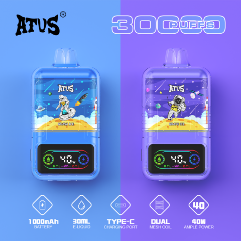 DE021 30000 Puffs Disposable Vape with LED display screen and adjustable airflow MTL DTL